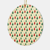 Kerstboom met ster topper naadloos patroon keramisch ornament (Links)