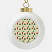 Kerstboom met ster topper naadloos patroon keramische bal ornament (Voorkant)