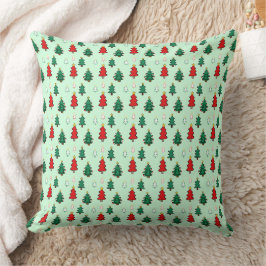 Kerstboom met ster topper naadloos patroon kussen