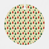 Kerstboom met ster topper naadloos patroon metalen ornament (Voorkant)