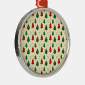 Kerstboom met ster topper naadloos patroon metalen ornament (Rechts)