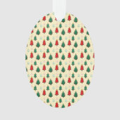 Kerstboom met ster topper naadloos patroon ornament (voorkant)