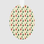 Kerstboom met ster topper naadloos patroon ornament (achterkant)