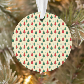 Kerstboom met ster topper naadloos patroon ornament