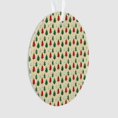 Kerstboom met ster topper naadloos patroon ornament (voorkant)