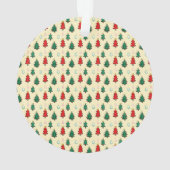 Kerstboom met ster topper naadloos patroon ornament (achterkant)