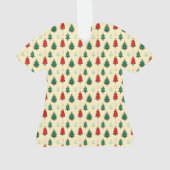 Kerstboom met ster topper naadloos patroon ornament (achterkant)