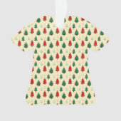 Kerstboom met ster topper naadloos patroon ornament (voorkant)