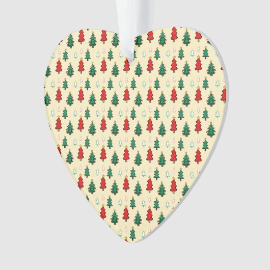 Kerstboom met ster topper naadloos patroon ornament (voorkant)