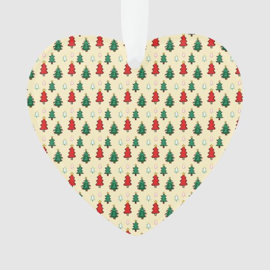 Kerstboom met ster topper naadloos patroon ornament (voorkant)