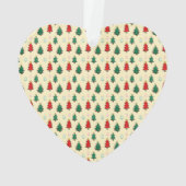 Kerstboom met ster topper naadloos patroon ornament (achterkant)