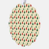 Kerstboom met ster topper naadloos patroon ornament kaart (Links)