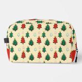 Kerstboom met ster topper naadloos patroon toilettasje (Voorkant)