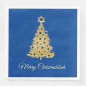 Kerstboom met ster van David Napkin Servet (Voorkant)