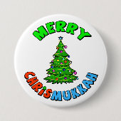 Kerstboom met ster van David op Top Button (Voorkant)