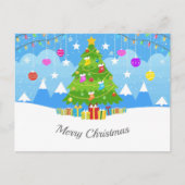 Kerstboom met sterren en Cadeaus vakantie Briefkaart (Voorkant)