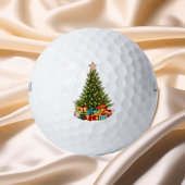 Kerstboom met sterren en Cadeaus vakantie Golfballen