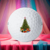 Kerstboom met sterren en Cadeaus vakantie Golfballen