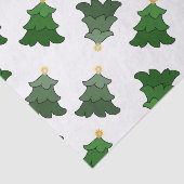 Kerstboom met sterren op Custom White Tissuepapier (Detail)