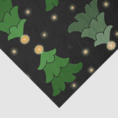 Kerstboom met sterren op zwart tissuepapier (Detail)