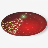 Kerstboom met sterren papieren bordje (Gekanteld)