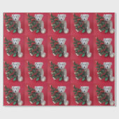 kerstboom met teddybeer cadeaupapier (Vlak)