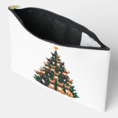 Kerstboom Met Terriër Honden Kerstcadeau Etui (Open)