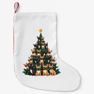 Kerstboom Met Terriër Honden Kerstcadeau Kleine Kerstsok