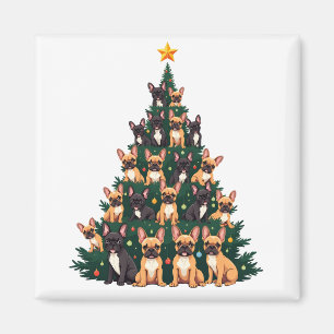 Kerstboom Met Terriër Honden Kerstcadeau Magneet