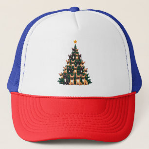 Kerstboom Met Terriër Honden Kerstcadeau Trucker Pet