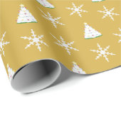 Kerstboom met toiletpapier en sneeuwvlokken cadeaupapier (Rol Hoek)