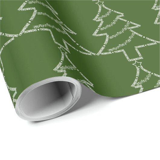 Kerstboom met trombone cadeaupapier (Rol Hoek)