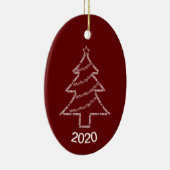 Kerstboom met trombone keramisch ornament (Rechts)