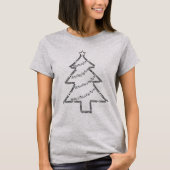 Kerstboom met trombone t-shirt (Voorkant)