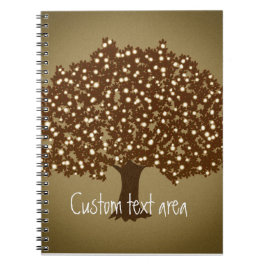 Kerstboom met verlichte boom verlichte notitieboek