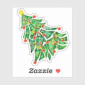 kerstboom, met verlichting, versieringsmiddel Kiss Sticker (Vel)