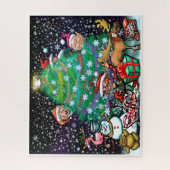 Kerstboom met versiering legpuzzel (Verticaal)