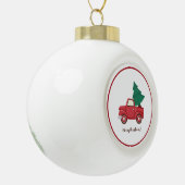 kerstboom met versiering van keramische autobomen keramische bal ornament (Links)