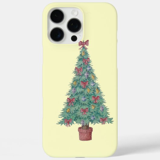 kerstboom met versiering van rode bogen Case-Mate iPhone case (Achterkant)