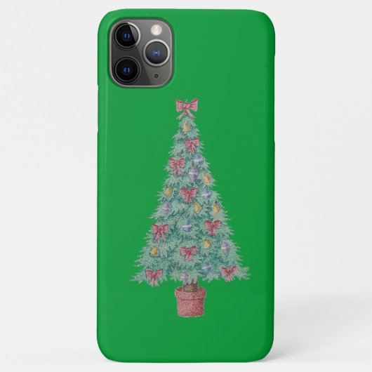 kerstboom met versiering van rode bogen Case-Mate iPhone case (Achterkant)