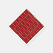 kerstboom met versiering van rode bogen servet (Hoek)