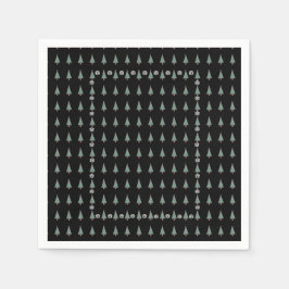 kerstboom met versiering van rode bogen servet