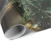 Kerstboom met versieringen en kerstlichten cadeaupapier (Rol Hoek)