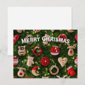 Kerstboom met vilt speelgoed briefkaart (Voorkant / Achterkant)