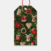 Kerstboom met vilt speelgoed cadeaulabel (Voorkant)