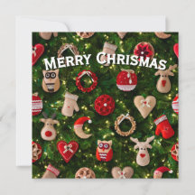 Kerstboom met vilt speelgoed