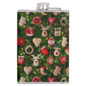 Kerstboom met vilt speelgoed heupfles (Achterkant)