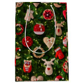 Kerstboom met vilt speelgoed medium cadeauzakje (Voorkant)