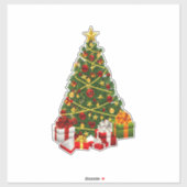 Kerstboom met vinylsticker met aangepaste afsnijdi sticker (Vel)