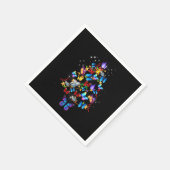 Kerstboom met vlinder, licht voor dames en heren,  servet (Hoek)